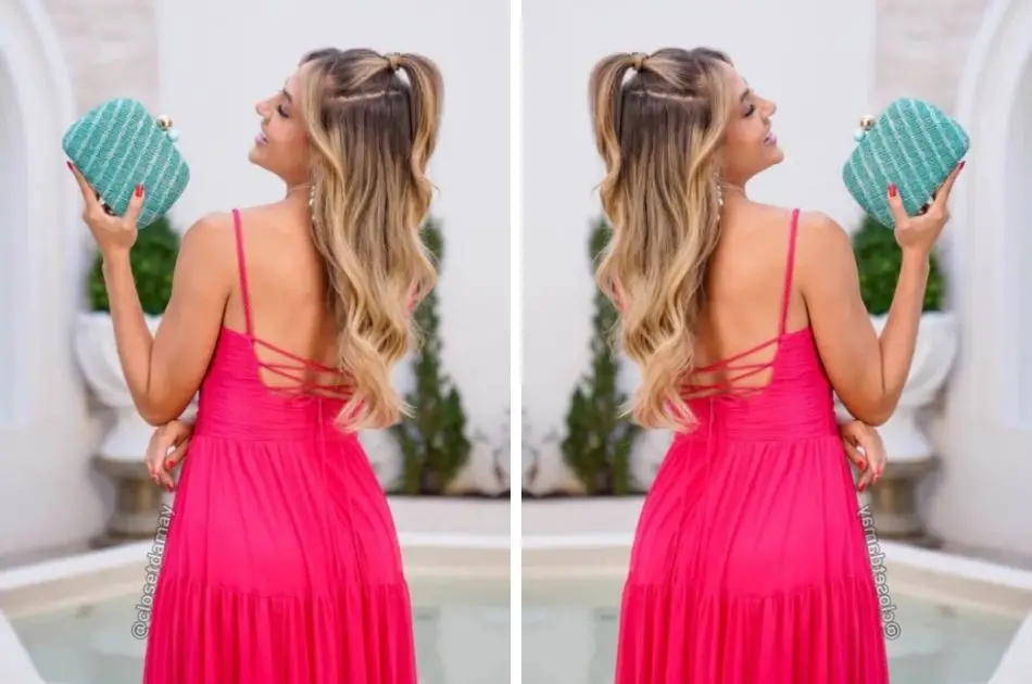 what color accessories go with a pink dress
