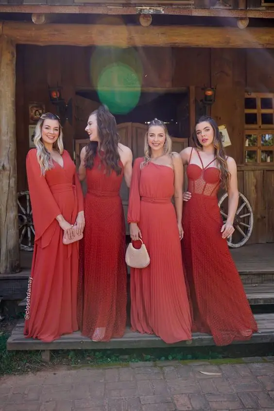 Terracotta bridesmaids